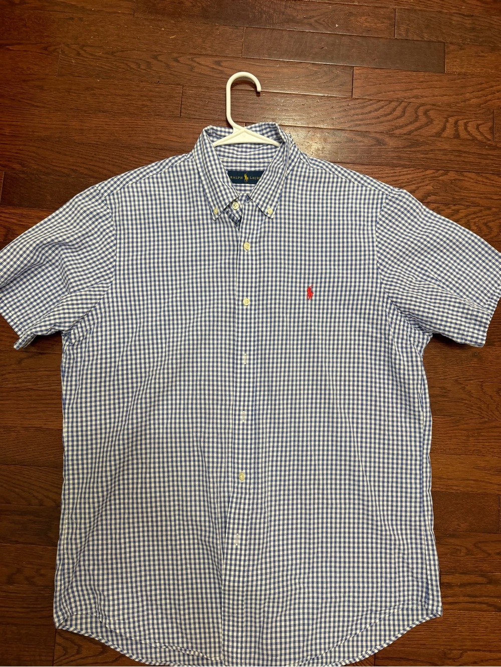 Polo by Ralph Lauren Blue & White Gingham Short-Sleeve Button-Down